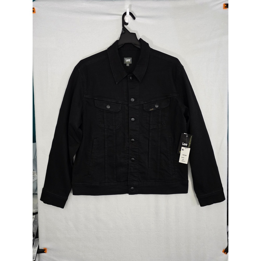 Lee Extreme Motion Rider Jacket XL Black Stretch Denim Trucker Workwear NEW